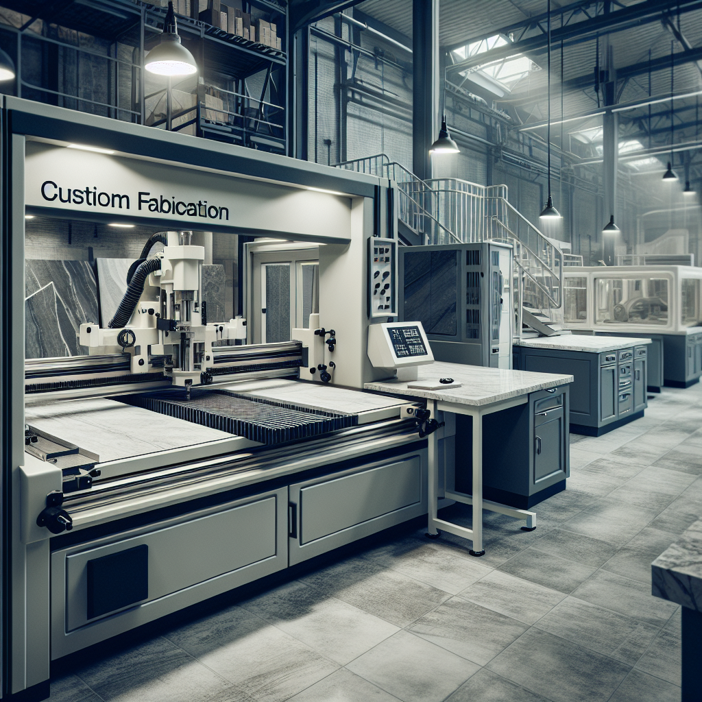 Professional stone fabrication workshop